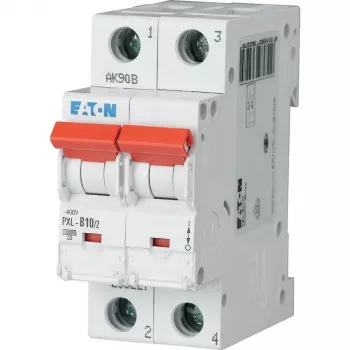 Eaton PXL-B10/2 Disjuntor de proteção de linha, 1 polo, característica B, 10 A, 6 kA, montagem em calha DIN 236227
