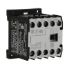 Eaton DILEM12-10 Mini contactor, 3 polos, 12 A, bobina 230 V 50 Hz / 240 V 60 Hz, 1 contacto auxiliar NA, IP20, preto/branco 127075