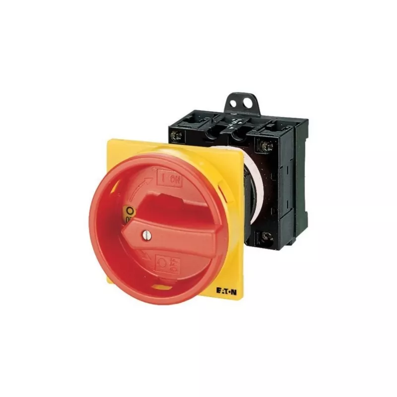 Eaton T0-2-1/V/SVB Interruptor de came bloqueável 20 A 1 polo 90° vermelho/amarelo