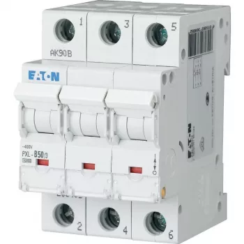 Eaton PXL-B50/3 disjuntor magnetotérmico (MCB) 3 polos 50A tipo B 10kA 236405