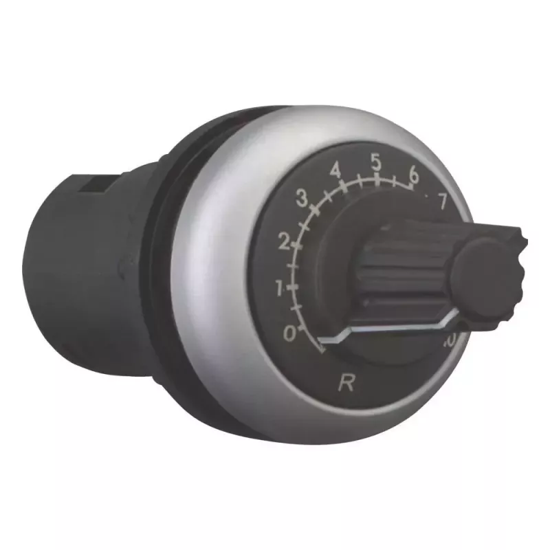 Eaton M22-R470K potenciómetro rotativo, 470 kΩ, 0,5 W, volta única, linear, montagem em painel