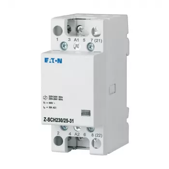 Eaton Contactor de instalação Z-SCH2 230V AC 25A 3NO+1NC calha DIN 248846