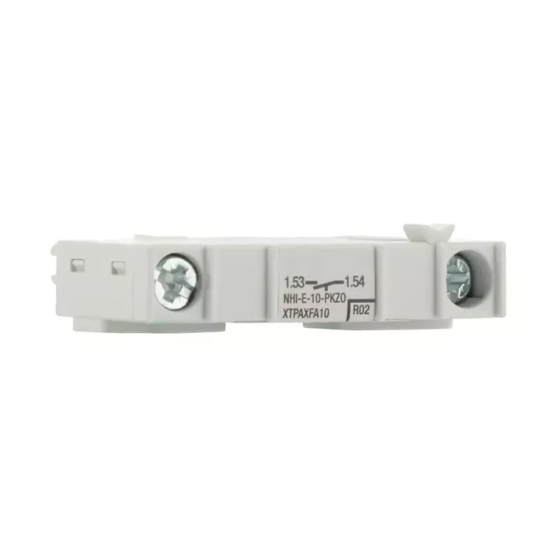 Eaton NHI-E-10-PKZ0 bloco de contactos auxiliares, 1 NA, montagem lateral, branco, para disjuntores de proteção de motor PKZ0 082884