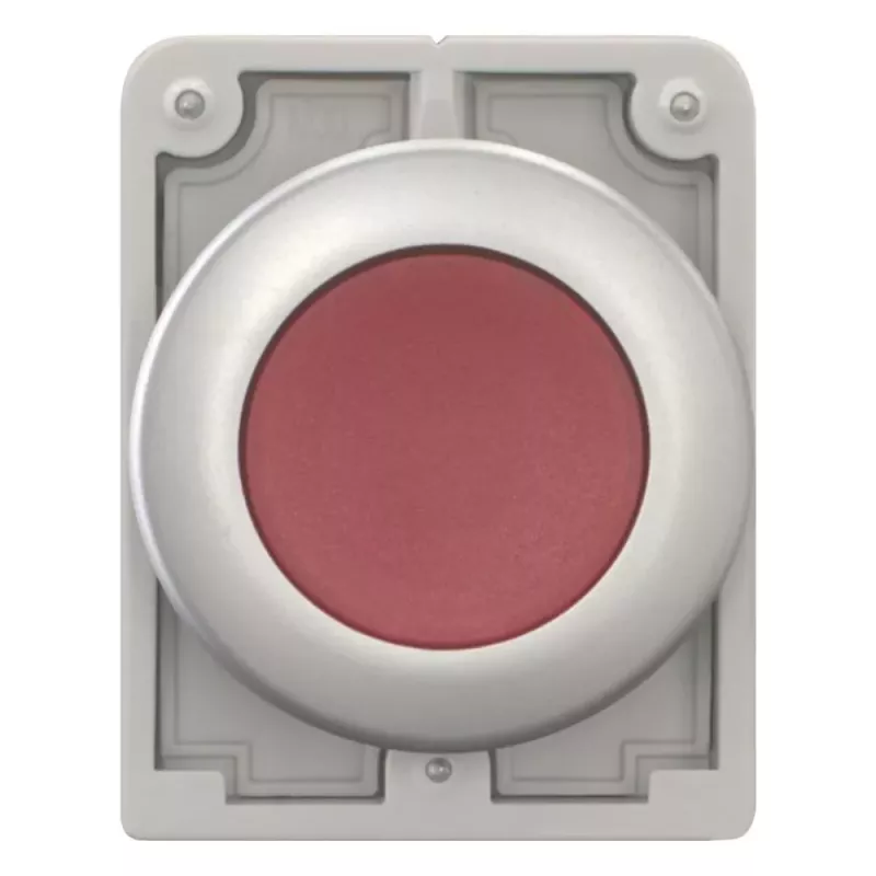 Eaton M30C-FDL-R atuador de botão de pressão redondo plano cromado vermelho 182926