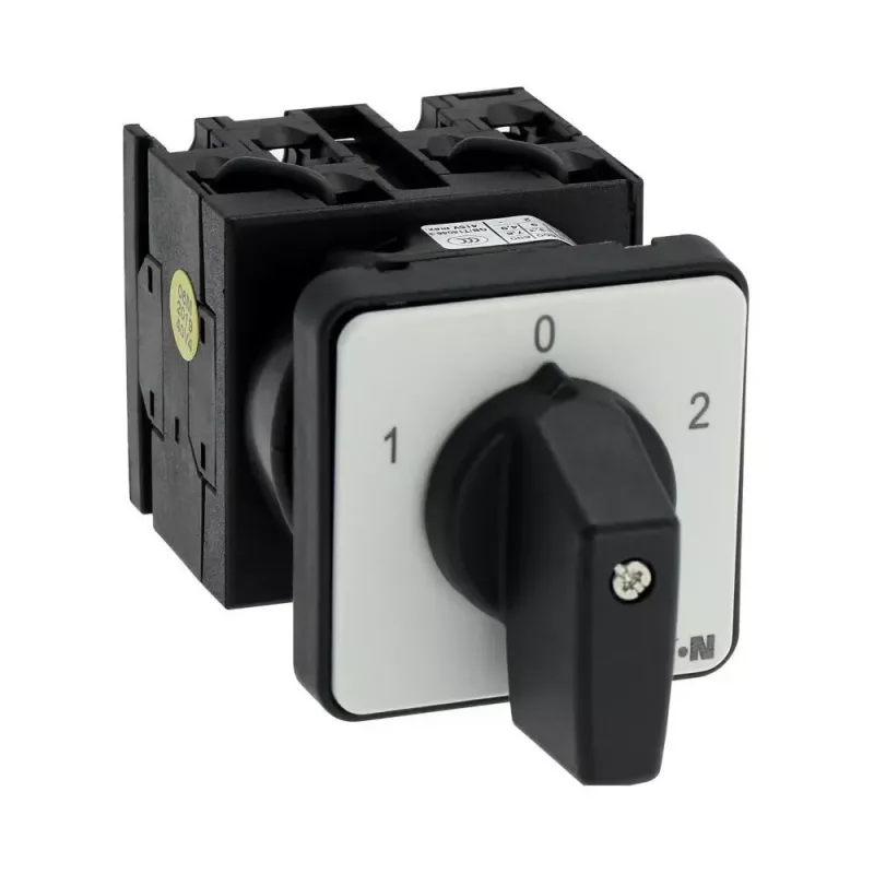 Eaton T0-3-8401/E interruptor rotativo LIGAR-DESLIGAR 3 polos, 20 A, 690 V AC, manípulo preto, montagem em painel frontal 091047