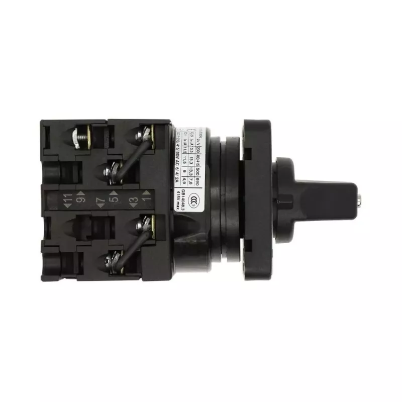 Eaton T0-3-8401/E interruptor rotativo LIGAR-DESLIGAR 3 polos, 20 A, 690 V AC, manípulo preto, montagem em painel frontal 091047