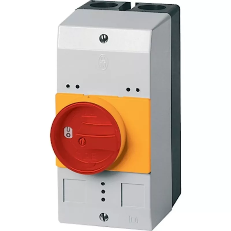 Eaton CI-PKZ0-GRM caixa vazia com interruptor de paragem de emergência, 158 x 80 x 126 mm, vermelho/amarelo 260104