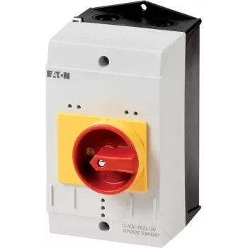 Eaton CI-K2-PKZ0-NA-GR caixa vazia com botão de emergência, 160 x 100 x 100 mm, amarelo/vermelho 262681