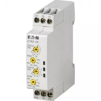 Eaton ETR2-44 relé de tempo multifunções, 7 funções, 0,05 s–100 h, 24–240 V AC/DC, 2 CO 262730