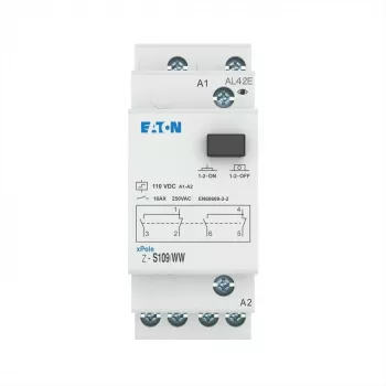 Eaton Z-S109/WW interruptor de impulso, calha DIN, 2 comutadores, 16 A, bobina 230 V AC 265314
