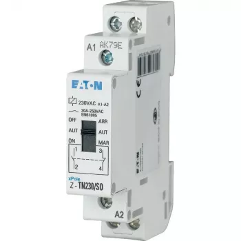 Eaton Z-TN24/SS Interruptor de impulso, calha DIN, 2 NO + 1 NC, 20 A, 24 V AC/DC Y7-267976