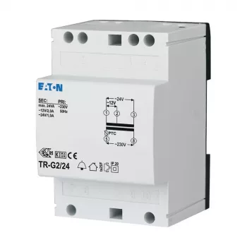 Transformador de campainha Eaton 272484 TR-G2 230V para 12-24V AC 2-1A calha DIN