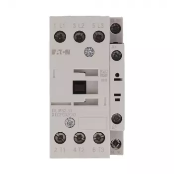 Contator Eaton DILM32-10 24V 50Hz 3 polos, 32A, 1NO+1NC, terminais de parafuso, calha DIN 277247