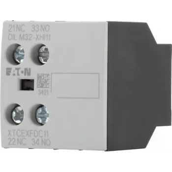 Bloco de contactos auxiliares Eaton 1NO+1NC 2 polos montagem frontal para contatores DILM DILM32-XHI11 277376