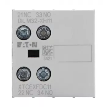 Bloco de contactos auxiliares Eaton 1NO+1NC 2 polos montagem frontal para contatores DILM DILM32-XHI11 277376