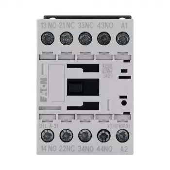 Contator auxiliar Eaton DILA-31 24 VDC 3 NO + 1 NC terminais de parafuso 1,6 kW