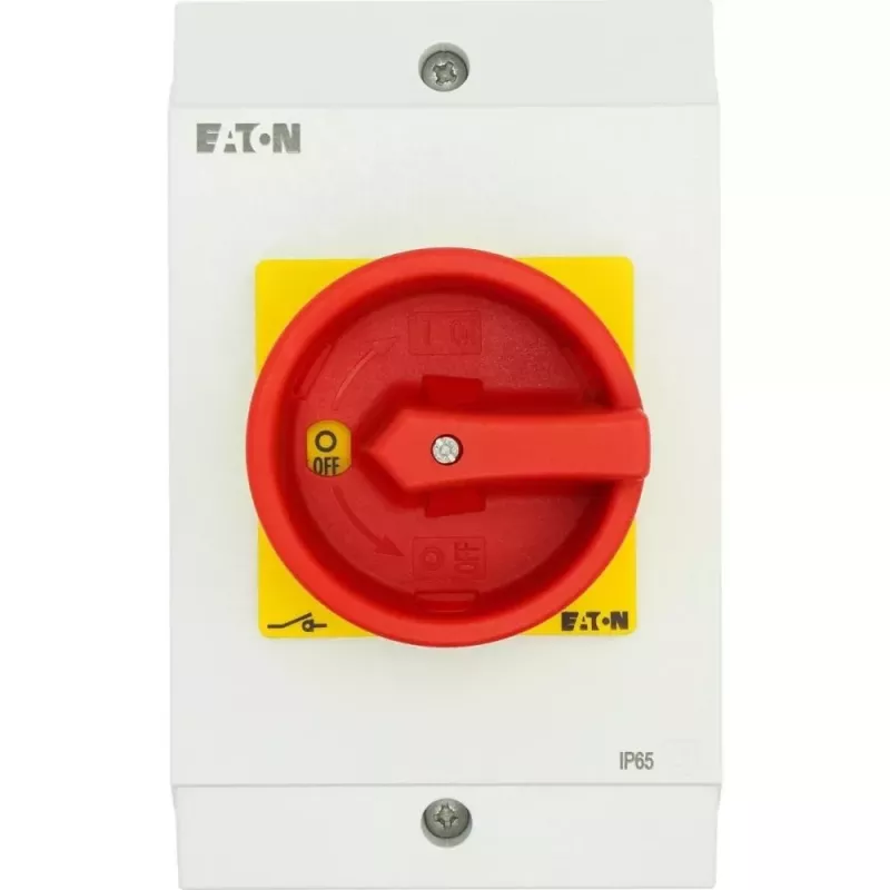 Interruptor principal Eaton T3-3-8342/I2/SVB 6 polos, 32 A, vermelho/amarelo 207208