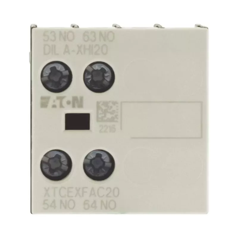 Bloco de contactos auxiliares Eaton DILA-XHI20, 45 mm de largura, preto/branco, -25 a 60 °C 276422