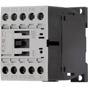Contator de motor Eaton DILM12-01 3 polos, bobina 230 V AC / 240 V AC, 12 A, 1 contacto auxiliar NC 276865