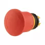 Botão de pressão de paragem de emergência Eaton M22-PVT45P, cogumelo, 45 mm, botão vermelho, aro amarelo, desbloqueio por tração 121462