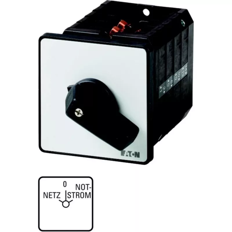 Eaton T5B-4-8902/E Interruptor rotativo tetrapolar, 32 A, 690 V AC, preto/branco 207430