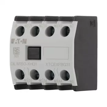 Eaton DILM150-XHI31 Bloco de contactos auxiliares, 3NO+1NC, montagem frontal, terminais de parafuso 277949