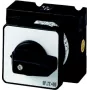 Eaton T3-4-8902/E interruptor de came, tetrapolar, 32A, 690V, montagem frontal, IP65, manípulo preto, placa frontal metálica prateada 215222