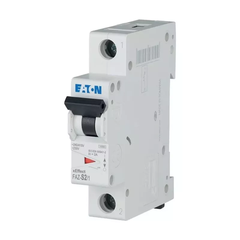 Eaton FAZ-S2/1 Disjuntor de proteção de linha bipolar 1 A tipo S 10 kA 278607