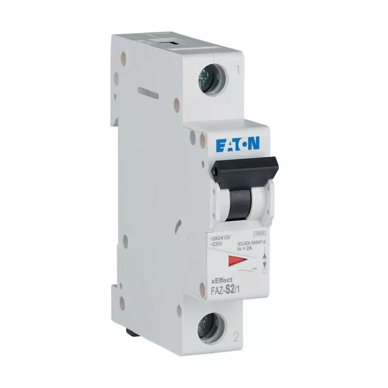 Eaton FAZ-S2/1 Disjuntor de proteção de linha bipolar 1 A tipo S 10 kA 278607