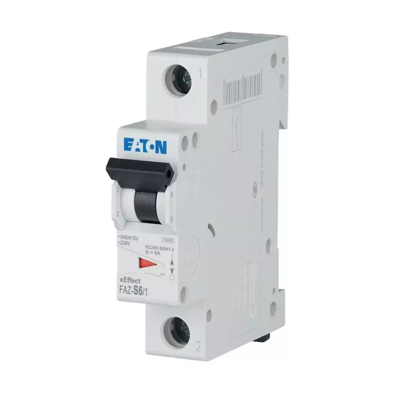 Eaton FAZ-S6/1 Disjuntor miniatura, unipolar, S6 278610