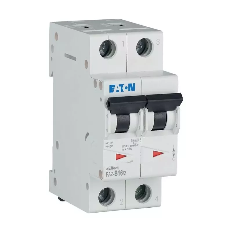 Eaton FAZ-B16/2 disjuntor em miniatura (MCB), bipolar, 16 A, tipo B