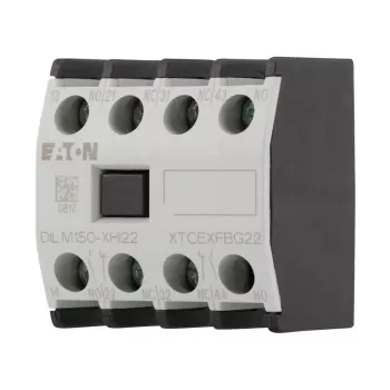 Eaton DILM150-XHI22 Bloco de contactos auxiliares, 2NO+2NC, montagem frontal, terminais de parafuso 277950