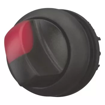 Eaton M22S-WLKV-R Acionador de interruptor seletor, 2 posições com retenção, manípulo rotativo preto, anel frontal de plástico 284399
