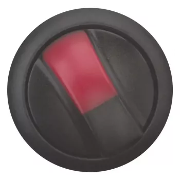 Eaton M22S-WLKV-R Acionador de interruptor seletor, 2 posições com retenção, manípulo rotativo preto, anel frontal de plástico 284399