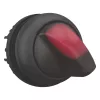 Eaton M22S-WLKV-R Acionador de interruptor seletor, 2 posições com retenção, manípulo rotativo preto, anel frontal de plástico 284399