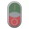 Eaton M22-DDLF-GR-X1 atuador de botão duplo, plano, iluminado, verde/vermelho 284814