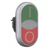 Eaton M22-DDLF-GR-X1 atuador de botão duplo, plano, iluminado, verde/vermelho 284814