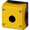 Eaton M22-IY1 caixa vazia, 1 posição de montagem, fixação à base, 80 x 72 x 56 mm, amarelo