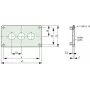 Eaton M22-E4 placa de montagem para 4 aparelhos de comando, antracite 216545