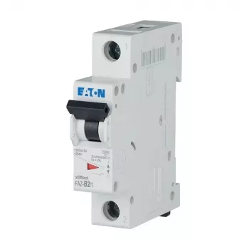 EATON FAZ-B2/1 disjuntor de proteção de linha, 1 polo, tipo B, 2 A, 6 kA, 230/400 V AC, montagem em calha DIN, termomagnético 278523