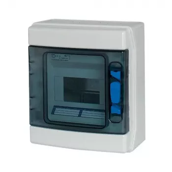 Eaton 174222 IKA-1/6-ST quadro de distribuição pequeno de superfície, 1 fila, 6 módulos, branco