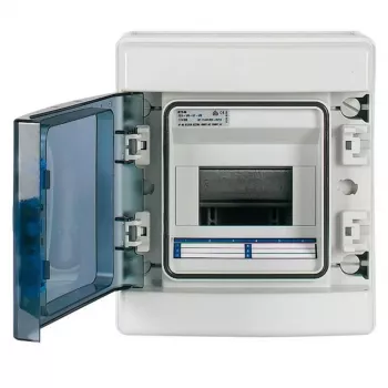 Eaton 174222 IKA-1/6-ST quadro de distribuição pequeno de superfície, 1 fila, 6 módulos, branco