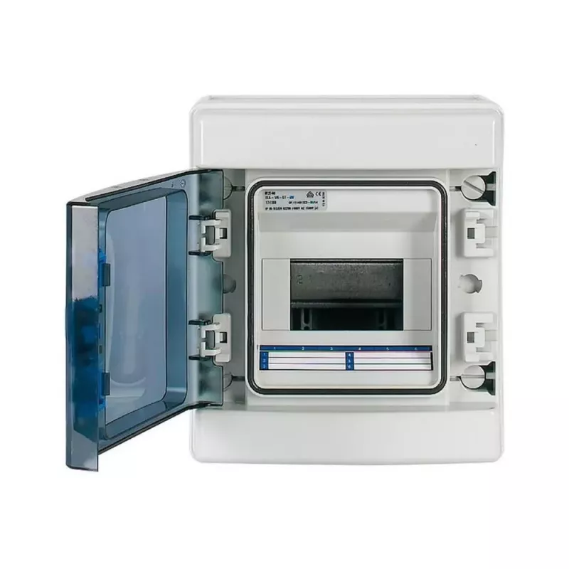 Eaton 174222 IKA-1/6-ST quadro de distribuição pequeno de superfície, 1 fila, 6 módulos, branco