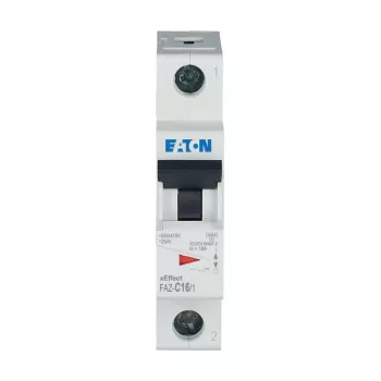 Eaton FAZ-C16/1 disjuntor de proteção de linha (MCB), 1 polo, 16 A, característica C 278561