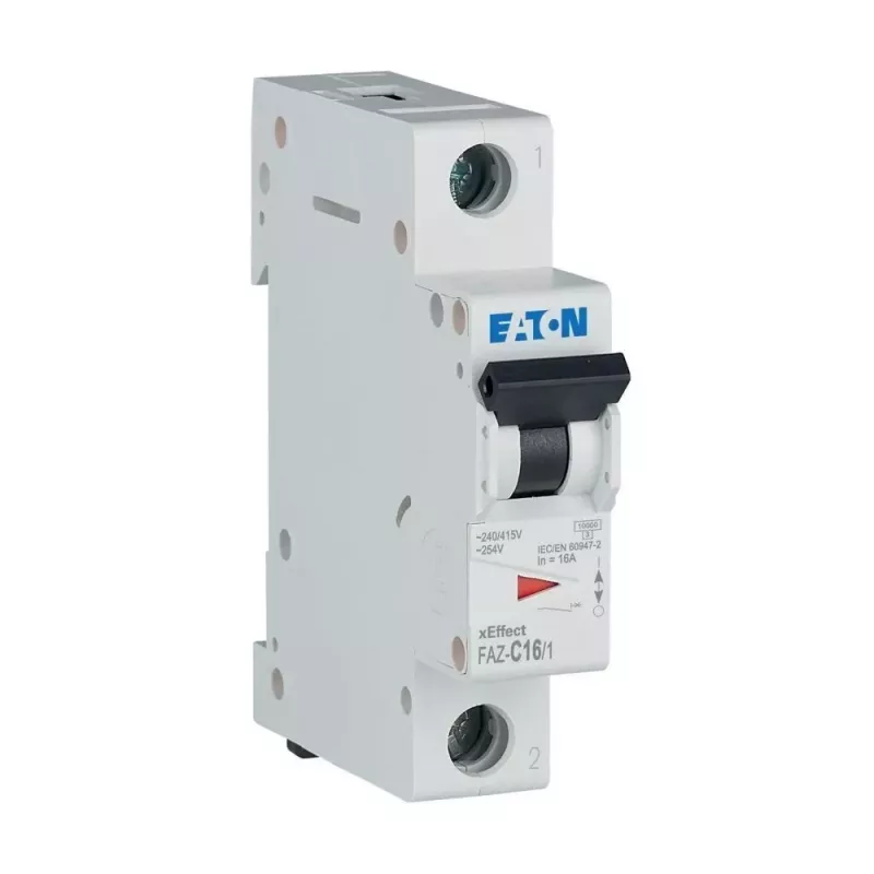 Eaton FAZ-C16/1 disjuntor de proteção de linha (MCB), 1 polo, 16 A, característica C 278561