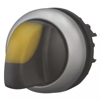 Eaton M22-WLK3-Y atuador de interruptor rotativo iluminado, 3 posições, amarelo