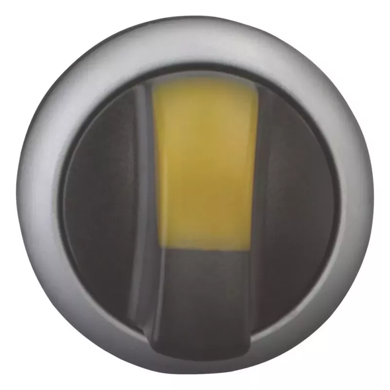 Eaton M22-WLK3-Y atuador de interruptor rotativo iluminado, 3 posições, amarelo