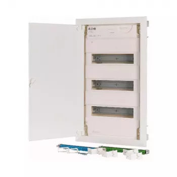 Eaton KLV-36UPP-F quadro de distribuição embutido, 36 módulos, 3 filas, porta transparente fumada, branco 178802