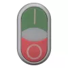 Eaton M22-DDLM-GR-X1 botão de pressão duplo com luz indicadora, verde/vermelho 284830