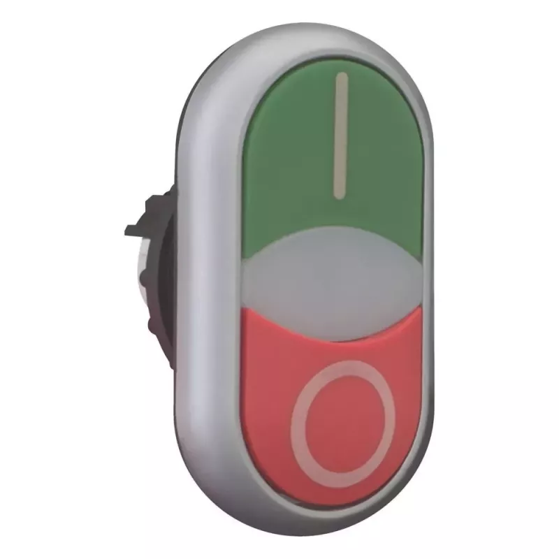 Eaton M22-DDLM-GR-X1 botão de pressão duplo com luz indicadora, verde/vermelho 284830